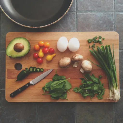 Nutrition Aliments sur une planche à découper